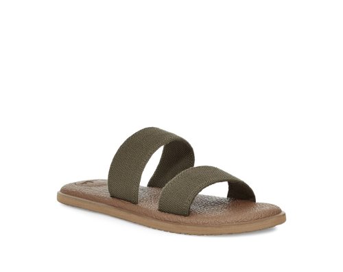 Sandale Sanuk Yoga Gora Femme - Vert Olive EBJUCZ493